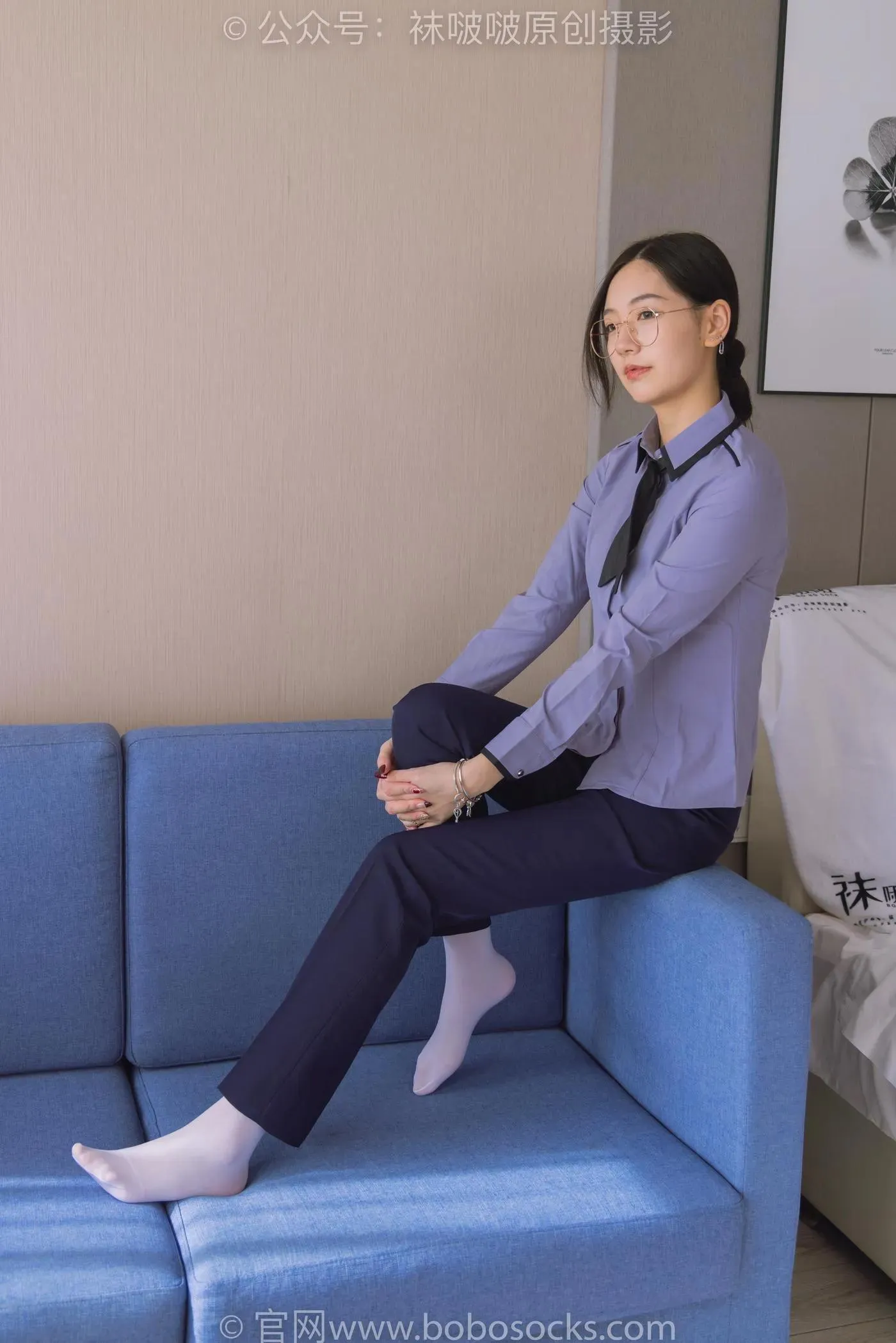 [BoBoSocks袜啵啵]NO.178 小甜豆-高跟鞋、厚白丝、ol风裤里丝 [140P]插图9